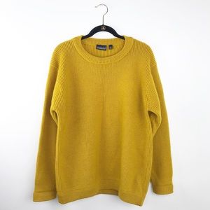 Patagonia marigold yellow thick sweater wool